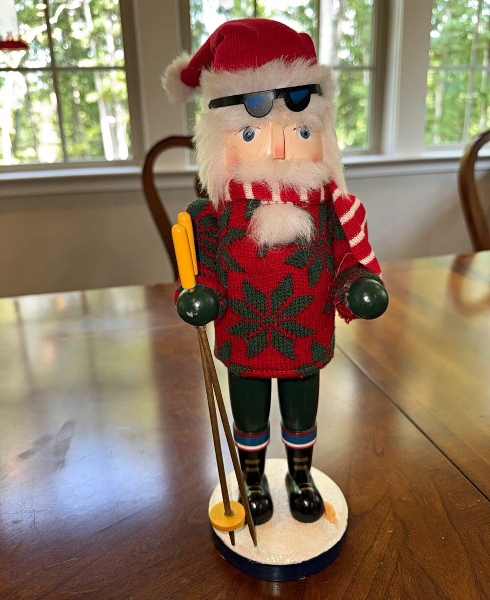 Target Threshold 15-inch Wooden Skiing Santa Nutcracker